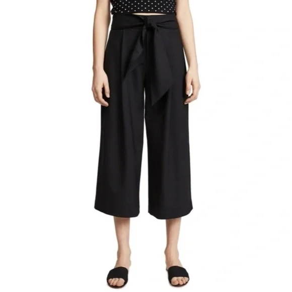 Club Monaco Izabelah Black Wide Leg Pant - Picture 1 of 8